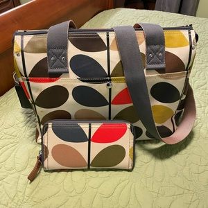Orla Kiely Stem Print Messenger Bag and Big Zip Wallet